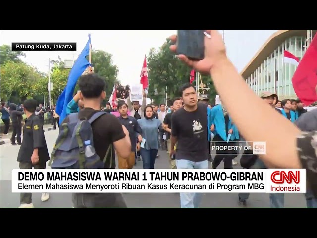 Youtube Thumnail image of : Demo Mahasiswa Warnai 1 Tahun Prabowo-Gibran