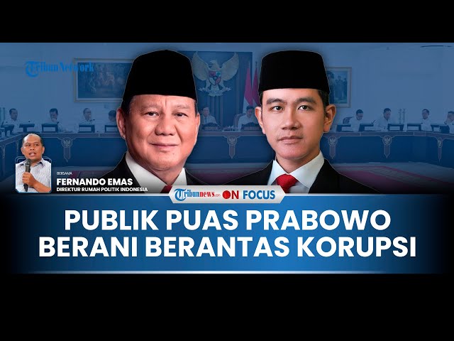 Youtube Thumnail image of : [FULL] 1 Tahun Prabowo-Gibran Raih Tingkat Kepuasan 86,4%, Pakar: Peringkat Tertinggi Libas Korupsi