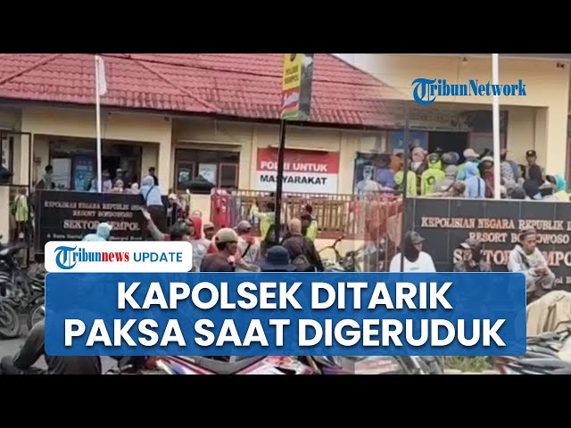 Youtube Thumnail image of : Warga Ramai-Ramai Serbu Kantor Polsek Ijen, Bawa Senjata Tajam hingga Tarik Kapolsek Keluar