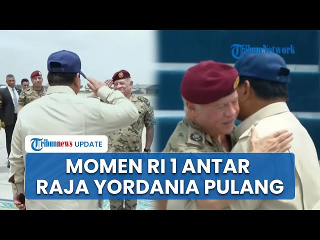 Youtube Thumnail image of : Momen Hangat Prabowo dan Raja Yordania Abdullah II, Saling Berbalas Hormat sebelum Tinggalkan RI