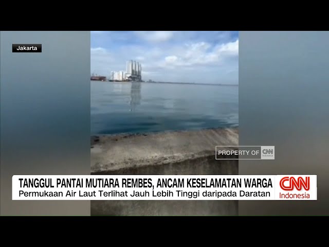 Youtube Thumnail image of : Tanggul Pantai Mutiara Rembes, Ancam Keselamatan Warga