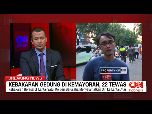 Youtube Thumnail image of : Kebakaran Gedung di Kemayoran Berasal dari Lantai Satu