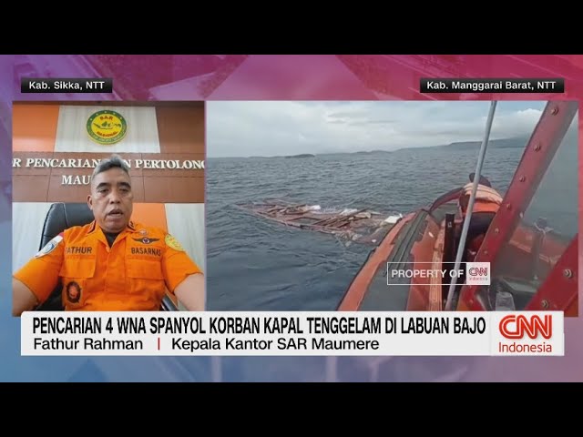 Youtube Thumnail image of : Perkembangan Pencarian 4 WNA Spanyol Korban Kapal Tenggelam di Labuan Bajo