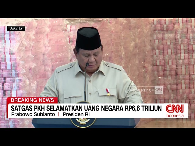 Youtube Thumnail image of : FULL Pidato Presiden Terkait Satgas PKH Selamatkan Uang Negara Rp6,6 Triliun