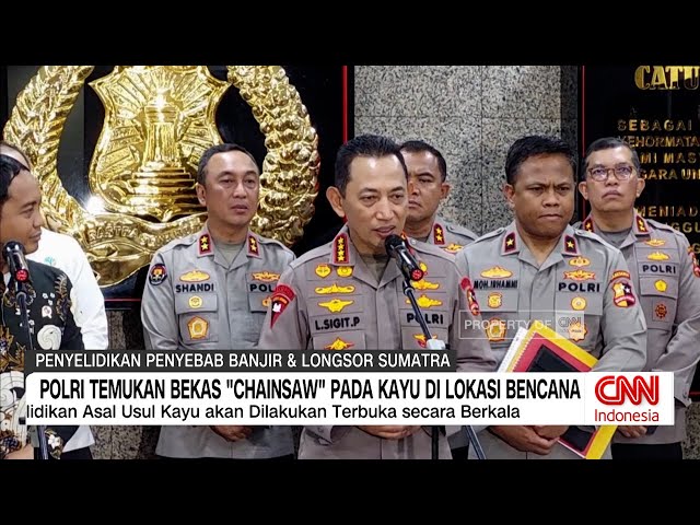 Youtube Thumnail image of : Polri Temukan Bekas "Chainsaw" pada Kayu di Lokasi Bencana