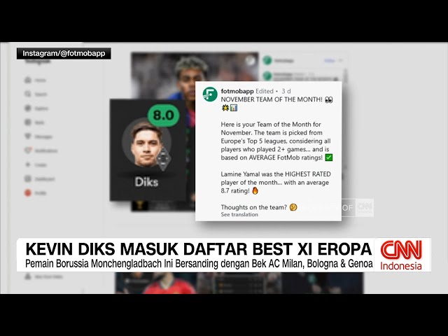 Youtube Thumnail image of : Kevin Diks Masuk Daftar Best XI Eropa