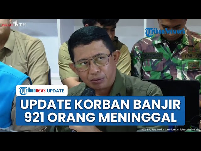 Youtube Thumnail image of : Di Depan Prabowo, Kepala BNPB Update Korban Banjir: 921 Orang Meninggal hingga 392 Warga Hilang