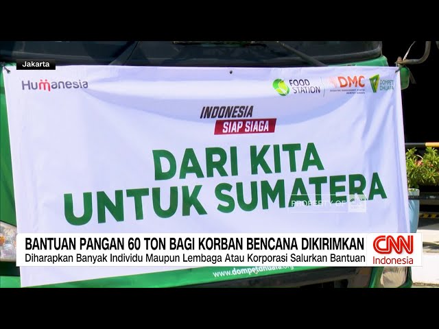 Youtube Thumnail image of : Bantuan Pangan 60 Ton bagi Korban Bencana Dikirimkan