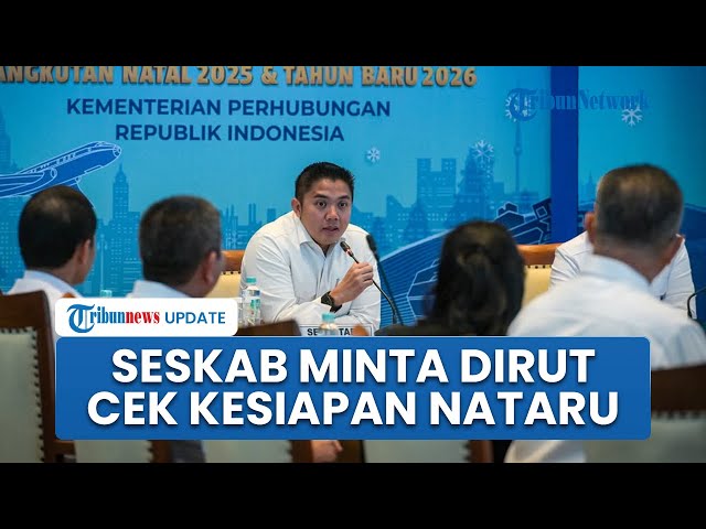 Youtube Thumnail image of : Seskab Teddy Minta Seluruh Dirut BUMN Transportasi Turun ke Lapangan Pantau Arus Mudik Nataru 2026