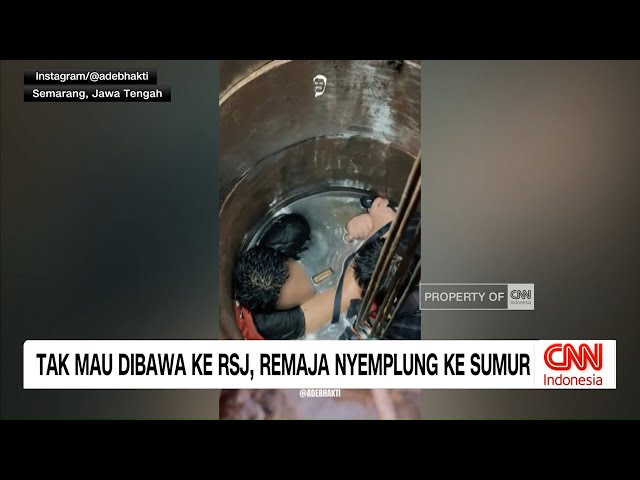 Youtube Thumnail image of : Tak Mau Dibawa ke RSJ, Remaja Masuk ke Sumur