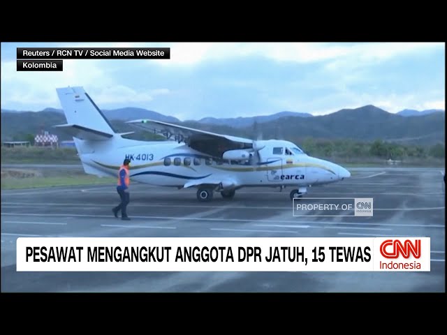 Youtube Thumnail image of : Pesawat Mengangkut Anggota DPR Kolombia Jatuh, 15 Tewas