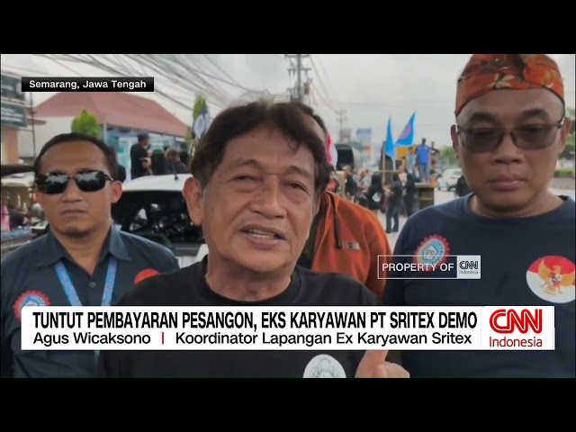 Youtube Thumnail image of : Tuntut Pembayaran Pesangon, Eks Karyawan PT Sritex Demo