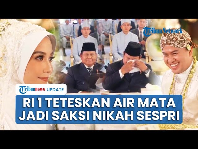 Youtube Thumnail image of : Prabowo Terharu! Tak Henti Teteskan Air Mata Bahagia saat Jadi Saksi Nikah Sespri Agung Surahman