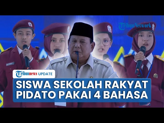 Youtube Thumnail image of : Prabowo Terpukau Lihat Anak-anak Siswa Sekolah Rakyat Jago Pidato Pakai Bahasa Arab hingga Mandarin