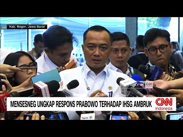 Youtube Thumnail image of : Mensesneg Ungkap Respons Prabowo Terhadap IHSG Ambruk