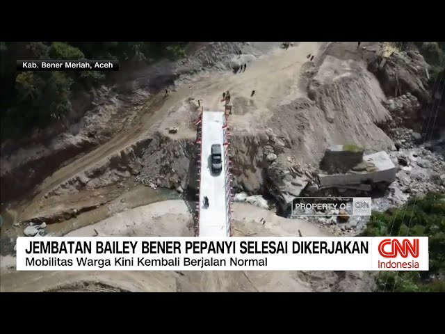 Youtube Thumnail image of : Jembatan Bailey Bener Pepanyi Selesai Dikerjakan