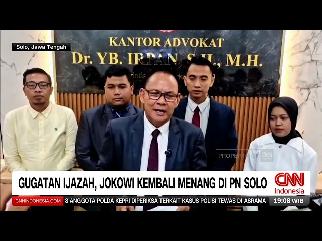 Youtube Thumnail image of : Gugatan Ijazah Ditolak, Jokowi Kembali Menang di PN Solo