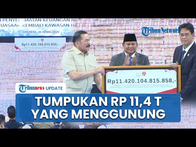 Youtube Thumnail image of : Penampakan Uang Rp 1,4 Triliun Hasil Penyelamatan Uang Negara, Menggunung Setinggi 2 Meter